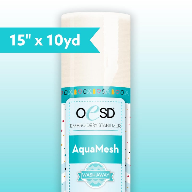 OESD AquaMesh Wash Away Water Soluble Embroidery Stabilizer 15" x 10 Yd Roll - Image 2